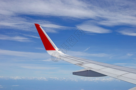 飞机窗口的机翼视图图片