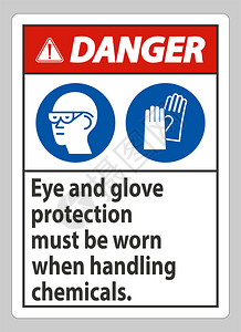 处理化学品时必须佩戴防护手套图片