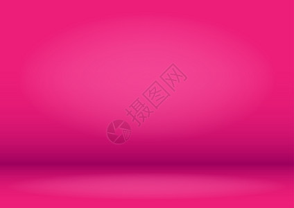 粉红色工作室背景粉红色舞台灯光照亮墙壁和平台上的光源矢量图图片