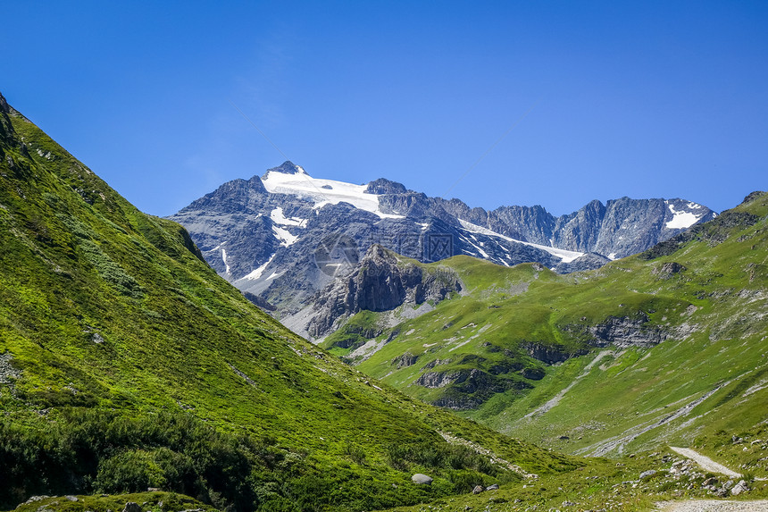 高山冰川和地景观法国高山脉冰川和地景观图片