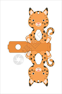 卡通可爱的豹包装设计插图图片