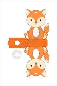 卡通可爱的狐狸包装设计插图图片