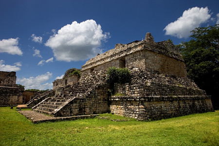 古老的玛雅城市白亚乌卡坦墨西哥高清图片