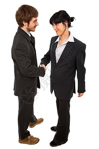 生意伙伴在握手交易图片