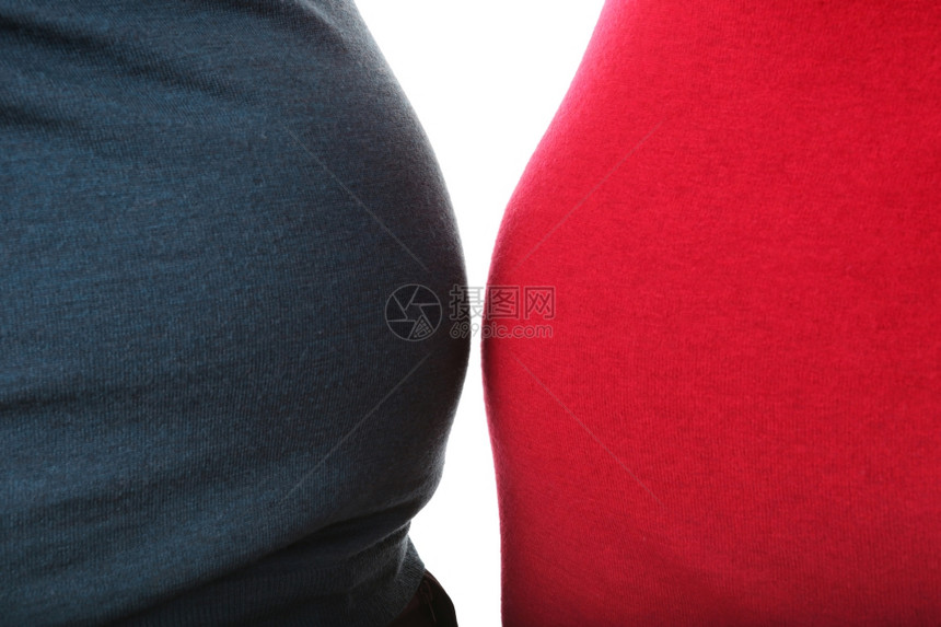 孕妇和丈夫腹部特写图片