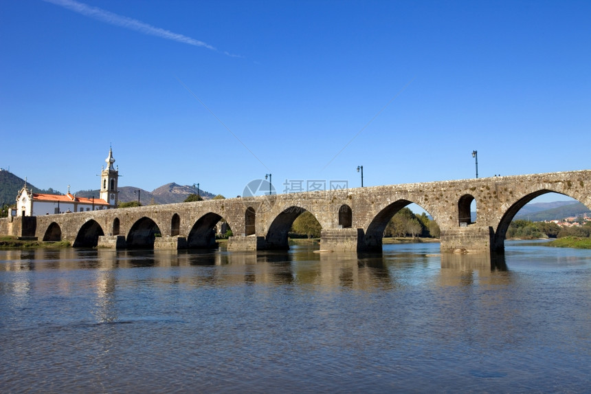 Portugal省Pontedlima的罗马桥图片