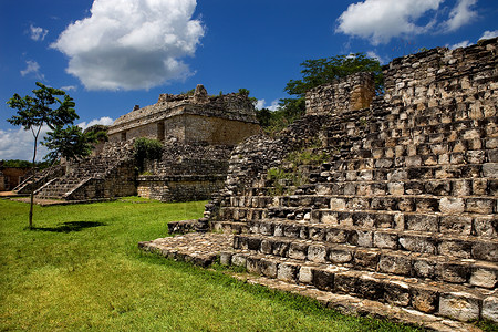 古老的玛雅城市白亚乌卡坦墨西哥高清图片