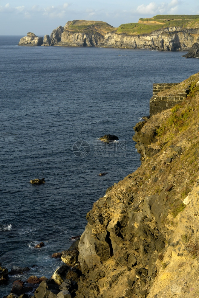 在SMiguel岛的沿海风景图片