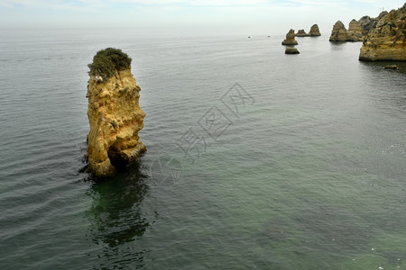 地壳沿岸的岩石图片