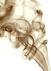 白色背景的褐射线烟雾抽象图片