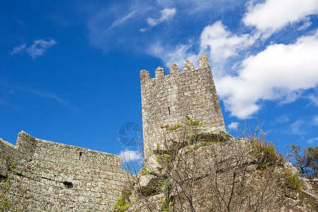 克里米利亚城堡古老的村庄靠近ColvihaPortugal图片