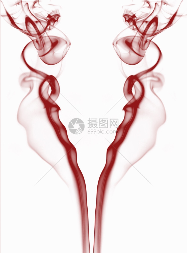 白色背景的彩抽象烟雾图片