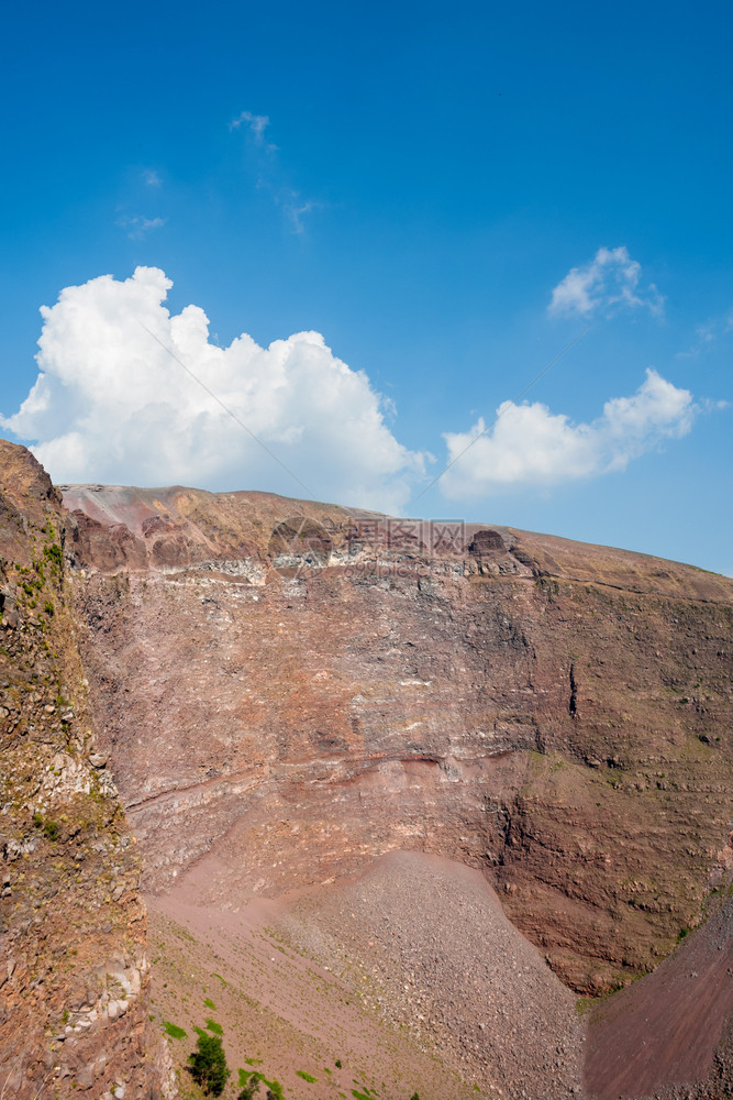 维苏威火山的火山口那不勒斯意大利图片