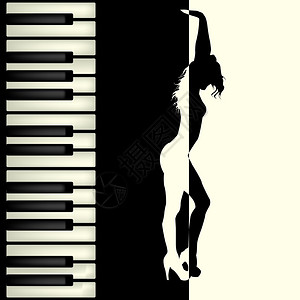 钢琴和舞蹈女孩图片