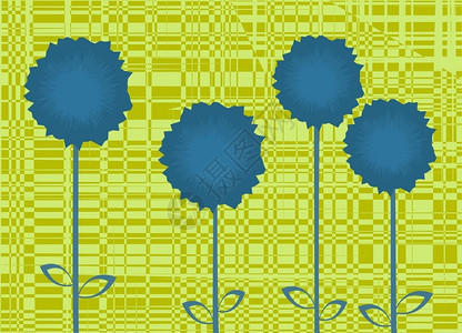 矢量插图用无缝模式的鲜花插图背景图片