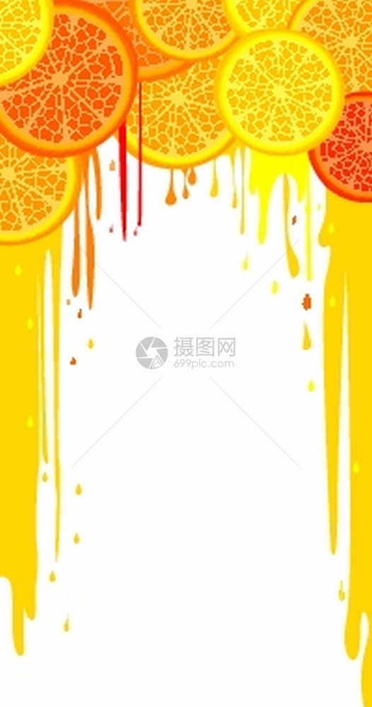 柠檬和橙子切片抽象背景 图片
