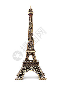 白色背景上的Eiffel塔纪念品图片