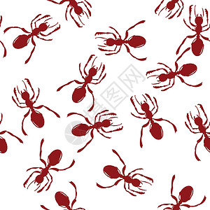 白色上方红蚂蚁的图案高清图片