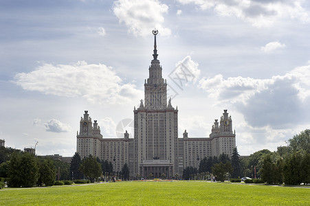 阳光明日莫斯科国立大学高清图片