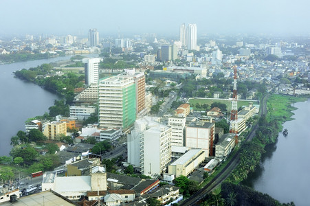 科伦坡世界贸易中心对科伦坡的空中观察图片