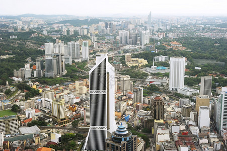 从吉隆坡大厦对的空中观察图片