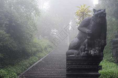 印度尼西亚巴厘岛寺古老入口高清图片