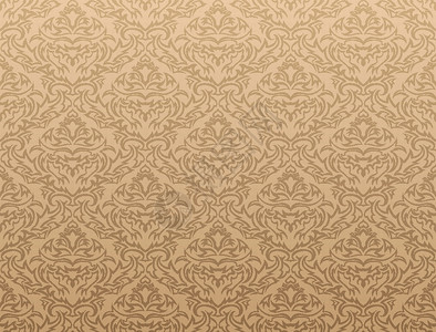 棕色窗帘摘要Damaask设计使用无缝背景插画