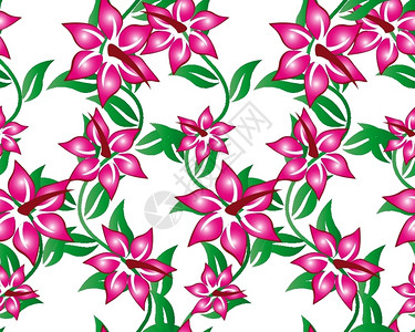 紫苏炒田螺Floral的无缝背景插画
