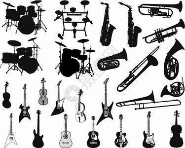 喇叭符号大量用于设计途的音乐元件收藏插画