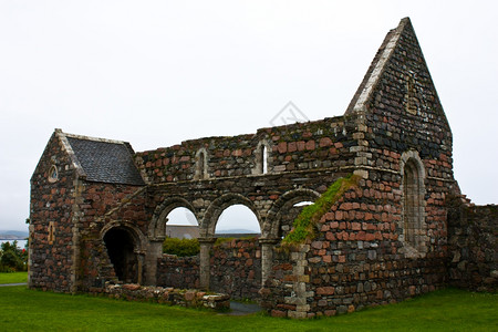 苏格兰Iona岛旧修道院的一部分图片