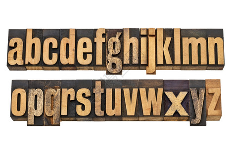 提分冲刺字体英文字母全小写分两个单行旧木纸质印刷板打块背景