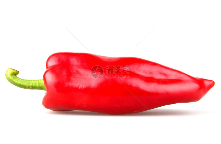 白色背景的红辣椒图片