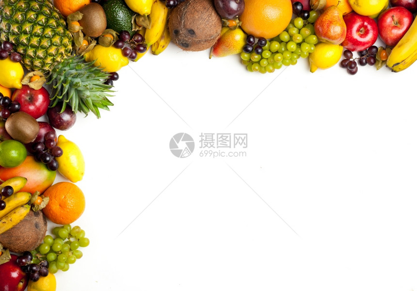隔离的不同新鲜美味蔬菜图片