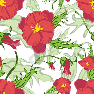 彩色无缝矢量花卉图案设计背景图片