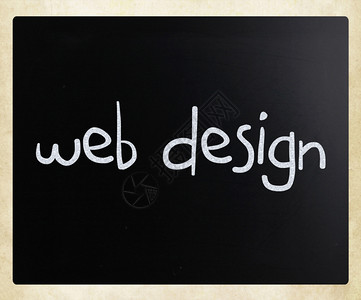网络设计手写白色粉笔在黑板上背景图片
