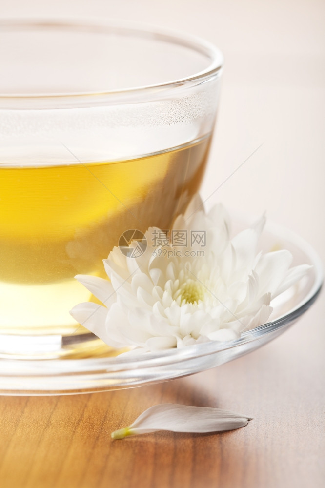 绿茶和白花图片