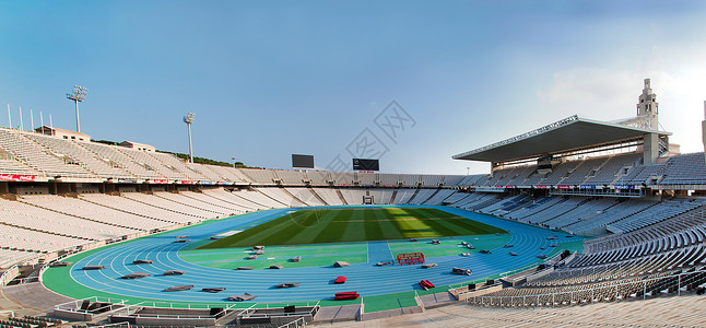 西班牙巴塞罗那奥林匹克体育场全景图片