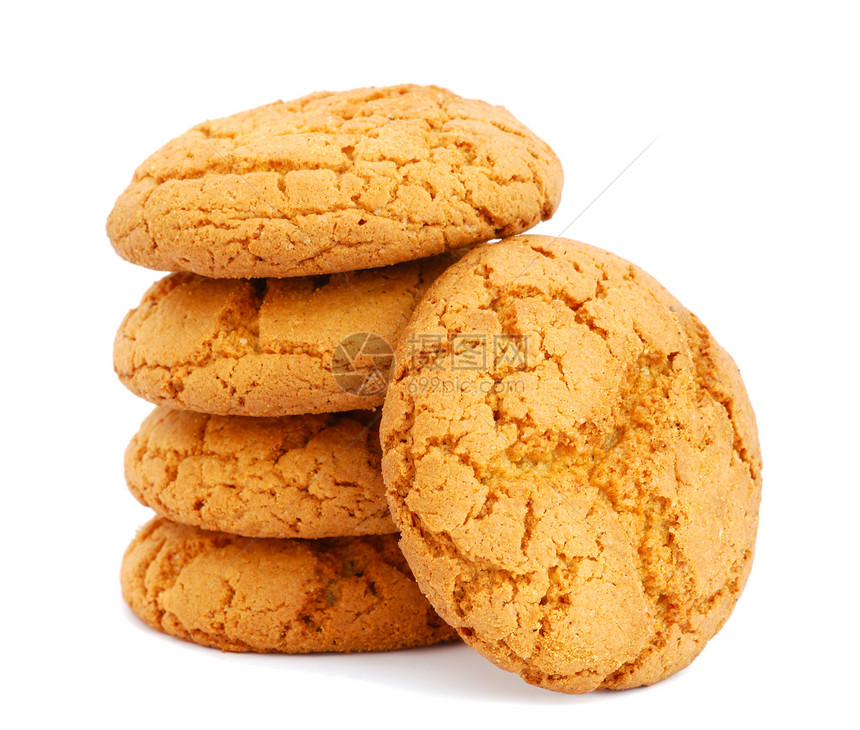 白背景孤立的饼干Cookies图片