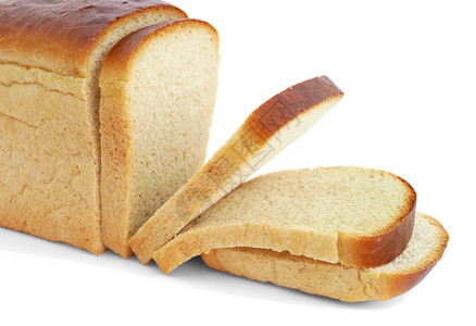 白色背景上孤立的面包bread背景