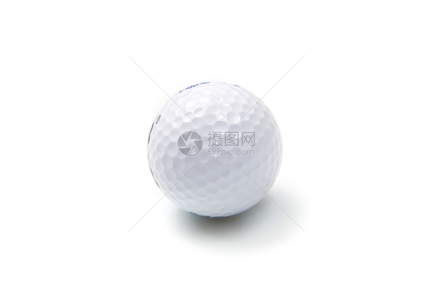 高尔夫球在白色上被孤立图片