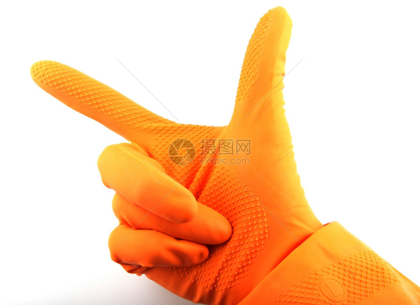 橙色手套图片