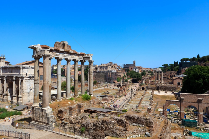 罗马论坛的废墟罗马意大利地中海欧洲图片