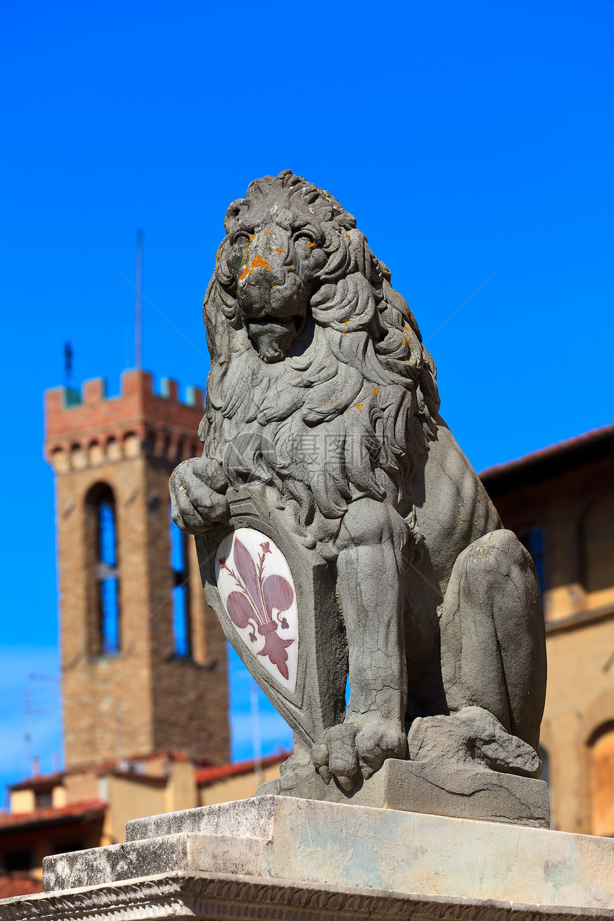 佛罗伦萨意大利帕拉佐维奇奥附近的先驱狮子图片