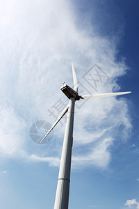 高空风力涡轮机背景图片
