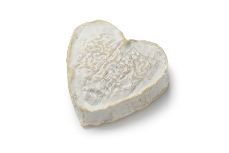 白色底的全心形纽福沙泰乳酪图片