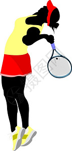 网球玩家设计师的矢量插图图片