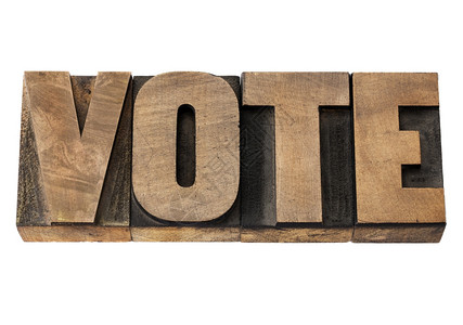 选举概念古董印刷木材类型单词图片