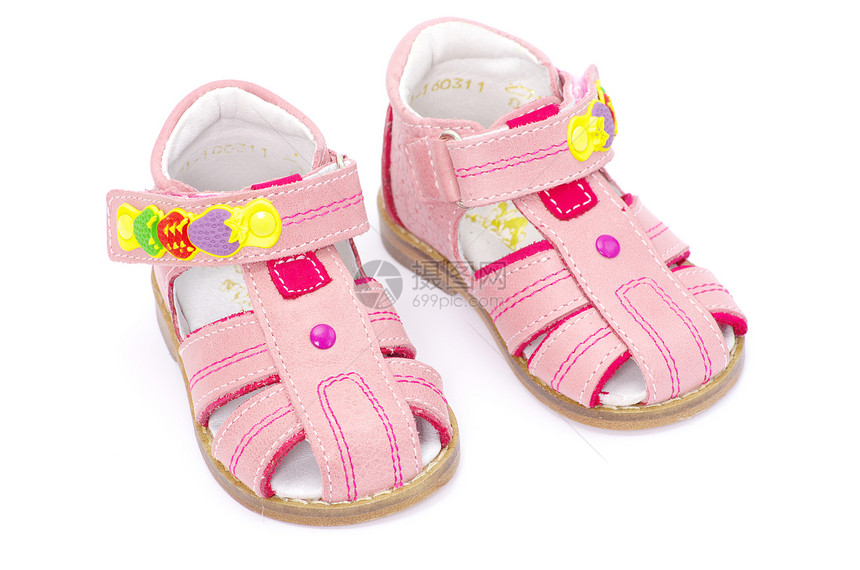 粉红儿童凉鞋图片