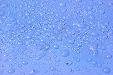 蓝色背景的水滴图片