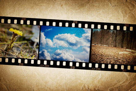 自然照片电影带历史背景图片